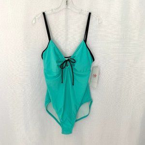 New COLE OF CALIFORNIA Turquoise One Piece Swimsuit FLAW